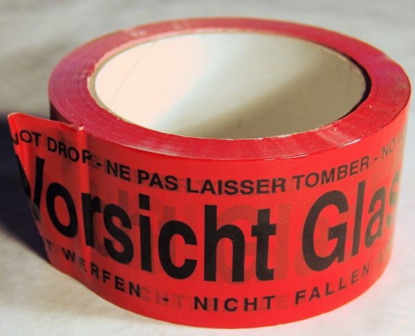 Klebeband PP " Vorsicht Glas"