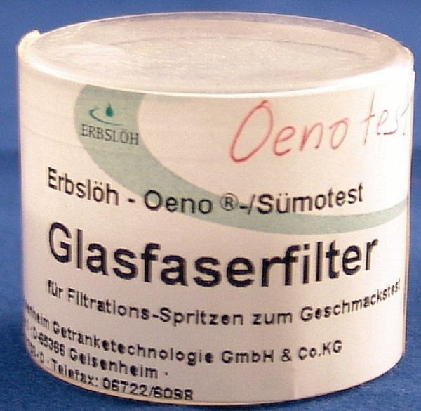 Oenotest Rundfilter Glasfaserfilter Erbslöh