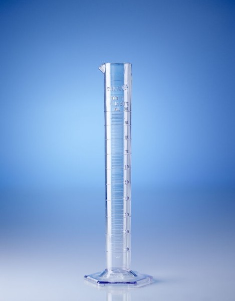 Messzylinder 1 Plexiglas glasklar 100 ml