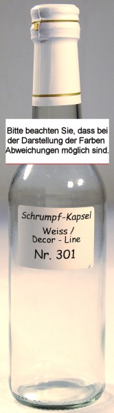 Kapsel (301) Weiß mit Goldstreifen
