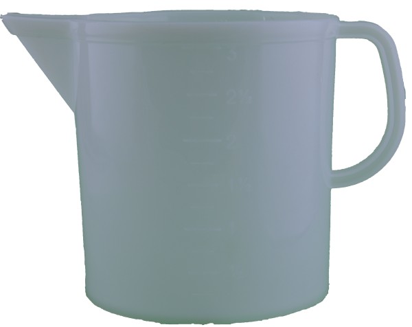 Messbecher 3,0 ltr./ weiß