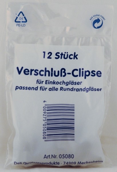 Einkochgläser-Verschlussclipse