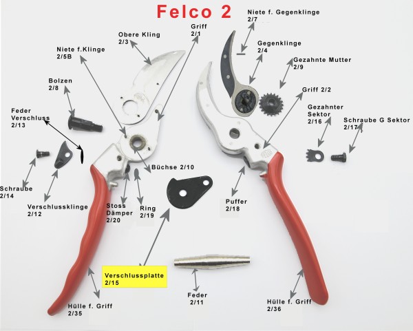 Felco Nr. 2/ 15 Verschlussplatte