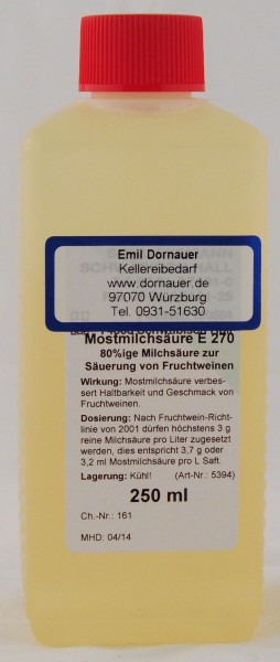 Mostmilchsäure 250 ml