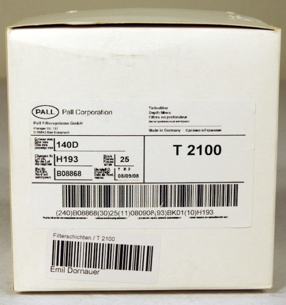 Filterschichten / T 2100 / 14 D rund