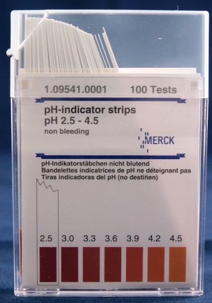 Indikatorstäbchen 2,5 - 4,5 pH