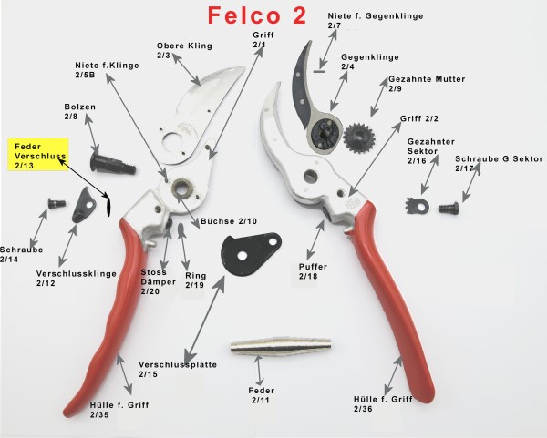 Felco Nr. 2/ 13 Feder Verschluß