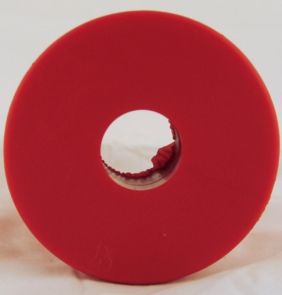 Gummispund rot 55 mit Loch 19 mm