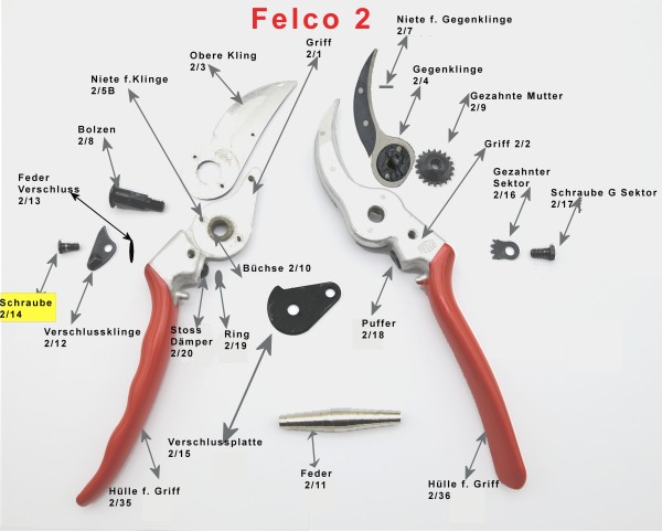 Felco Nr. 2/ 14 Schraube Verschl