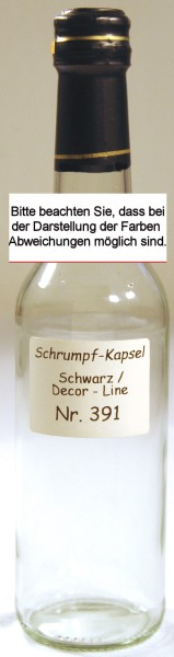 Kapsel (391) Schwarz m. Goldstreifen