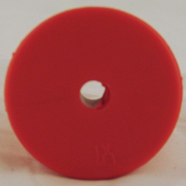 Gummispund rot 60 mit Loch 9 mm