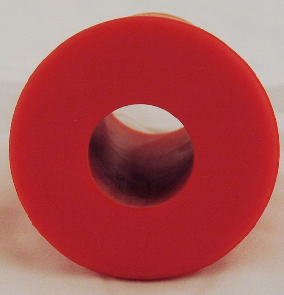 Gummispund rot 45 mit Loch 17 mm