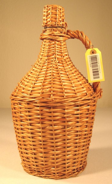 Demijohn 5 liter Glasballon im Weidenflecht