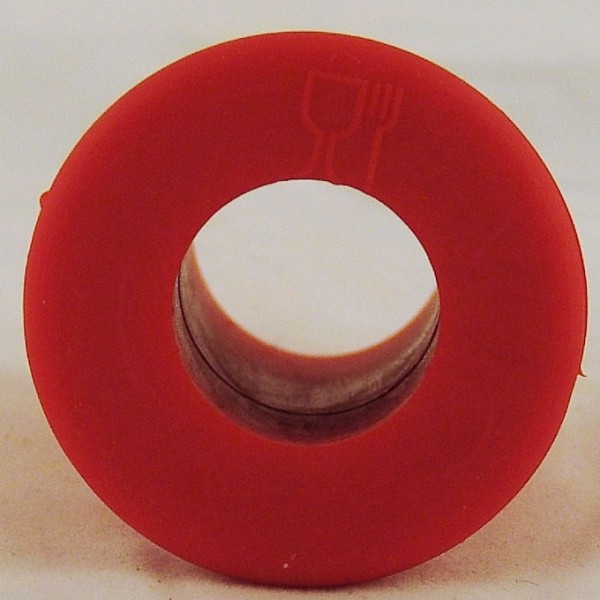 Gummispund rot 60 mit Loch 24 mm