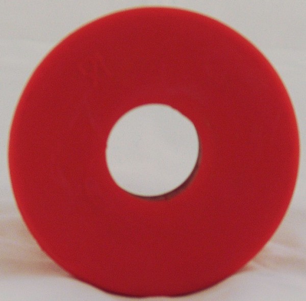 Gummispund rot 80 mit Loch 17 mm