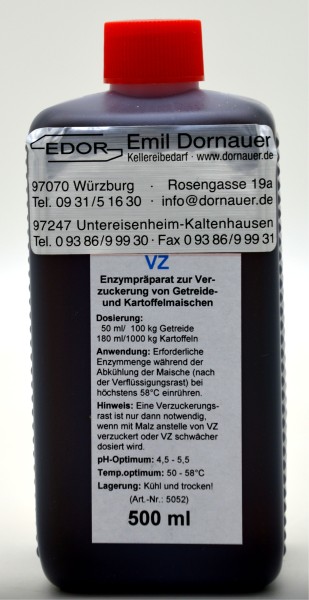 VZ / 500 ml Verzuckerung von Maischen