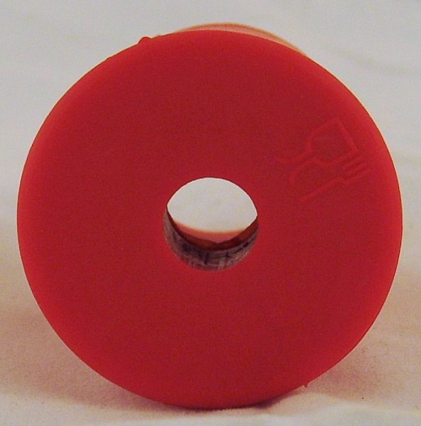 Gummispund rot 60 mit Loch 17 mm