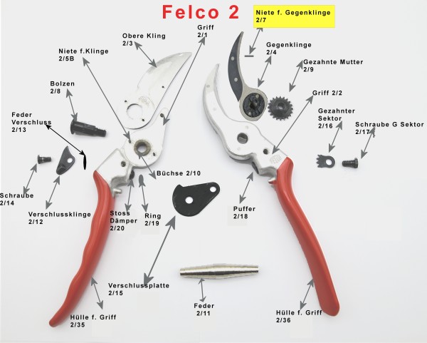 Felco Nr. 2 / 7 Niete