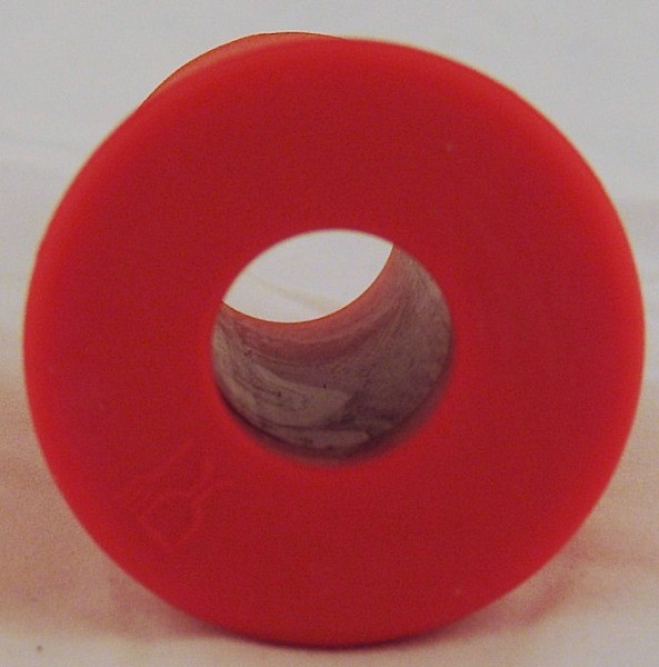 Gummispund rot 55 mit Loch 24 mm