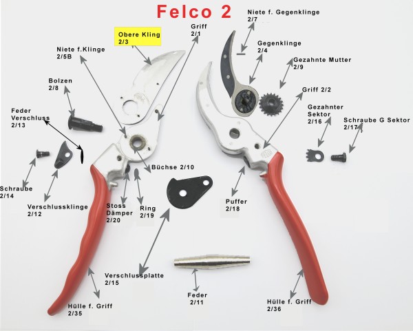 Felco Nr. 2/ 3 Obere Klinge