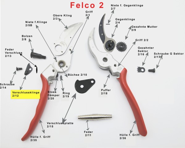 Felco Nr. 2/ 12 Verschlussklinke